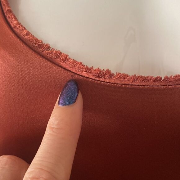 Steele Copper Tie Back Cut Out Slip Maxi Dress with Thigh Split Size Small - Picture 13 of 13